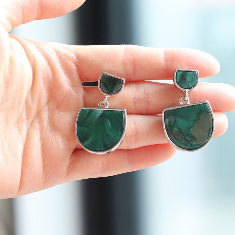𝅺silver drop earrings